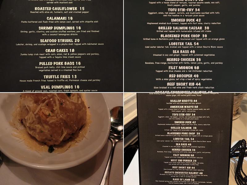 The West End Grill Menu