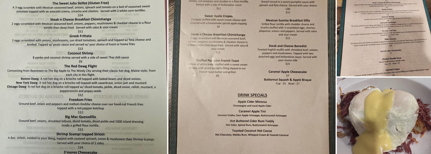 Terry & Maxine's Menu