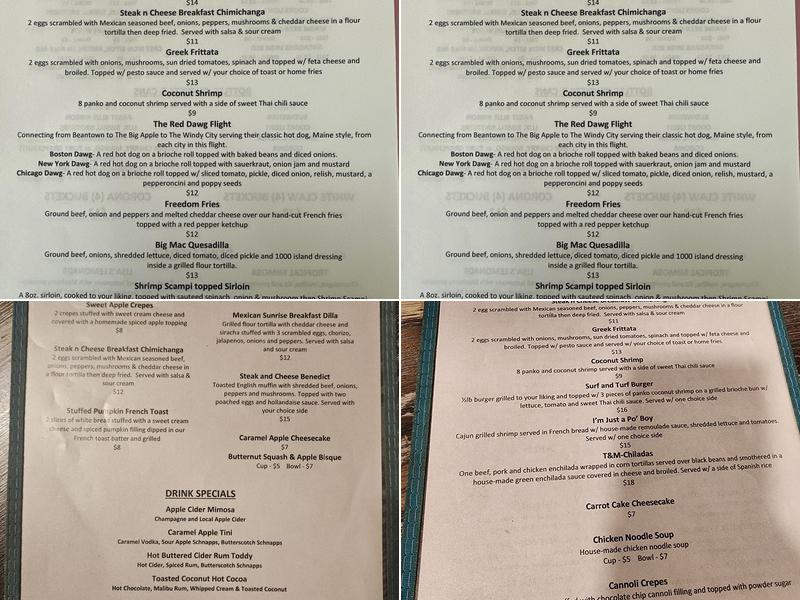 Terry & Maxine's Menu