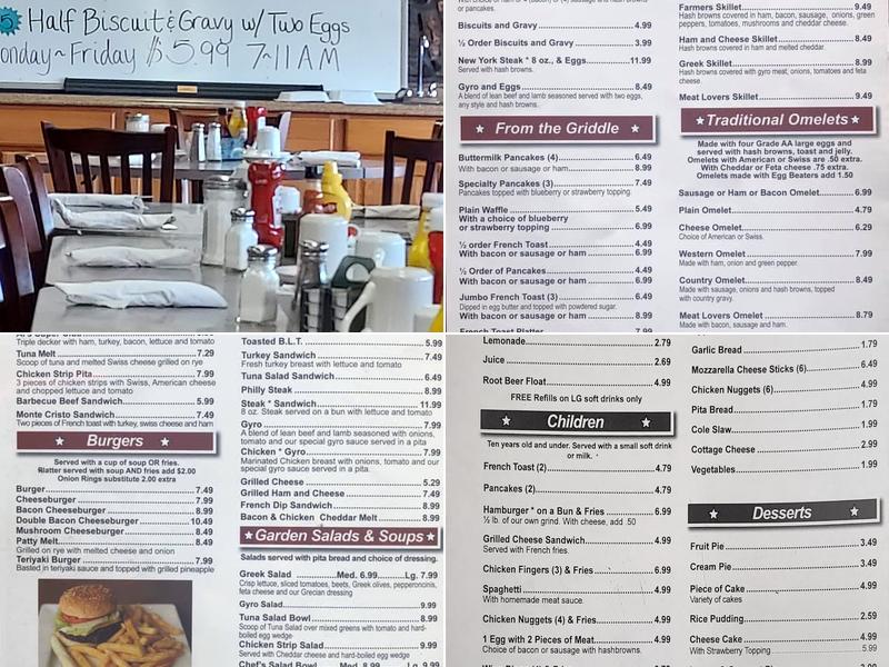 American Table Family Restaurant Menu