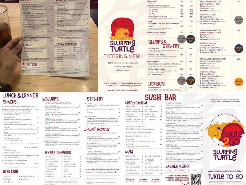 Slurping Turtle Menu