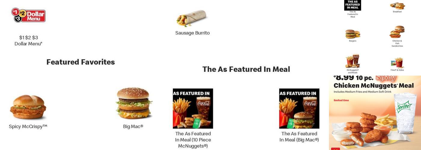 McDonald's Menu