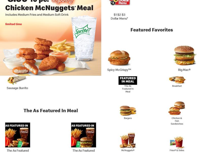 McDonald's Menu