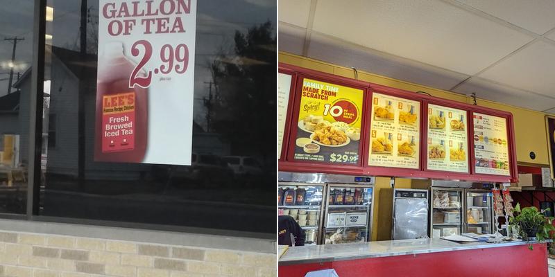 Lee's Famous Recipe Chicken Menu