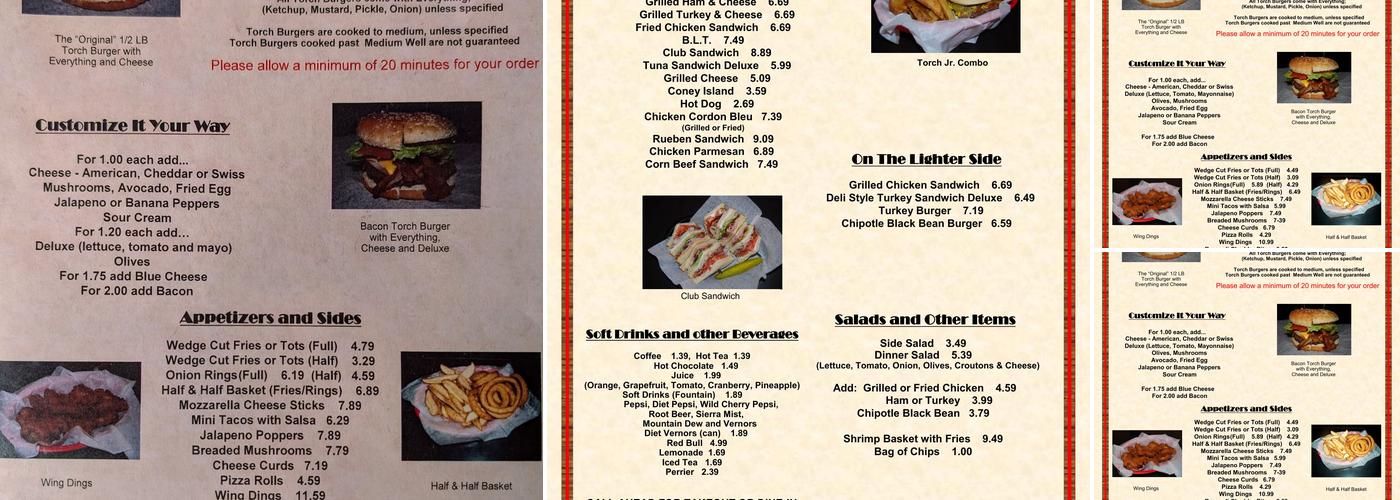 Torch Bar and Grill Menu