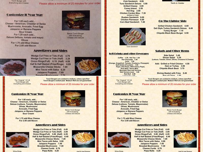 Torch Bar and Grill Menu