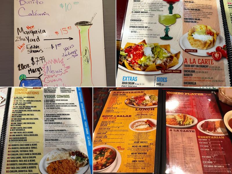 El Zarape Menu