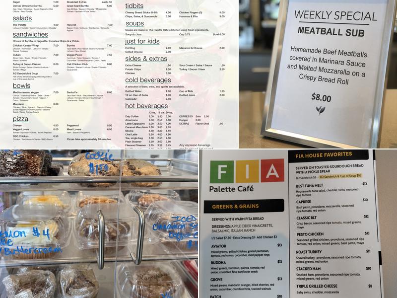 The Palette Café Menu