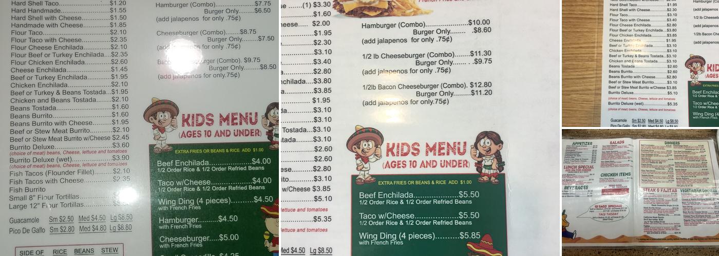 La Azteca Taco House Menu