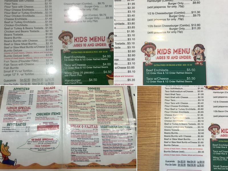 La Azteca Taco House Menu