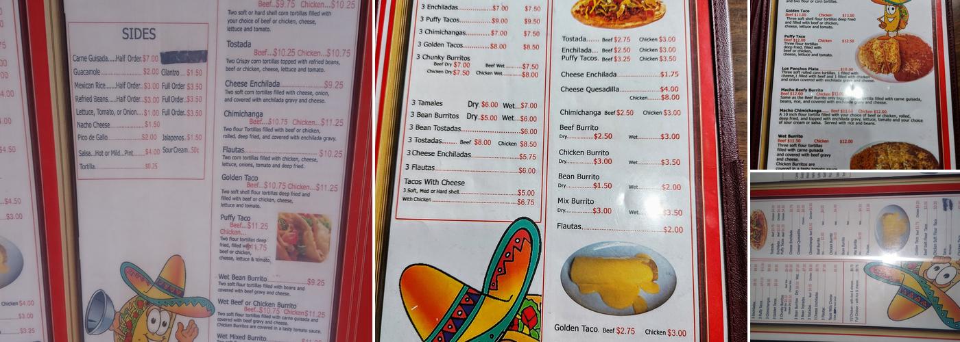 Mija's Los Panchos Mexican Home Cooking Menu