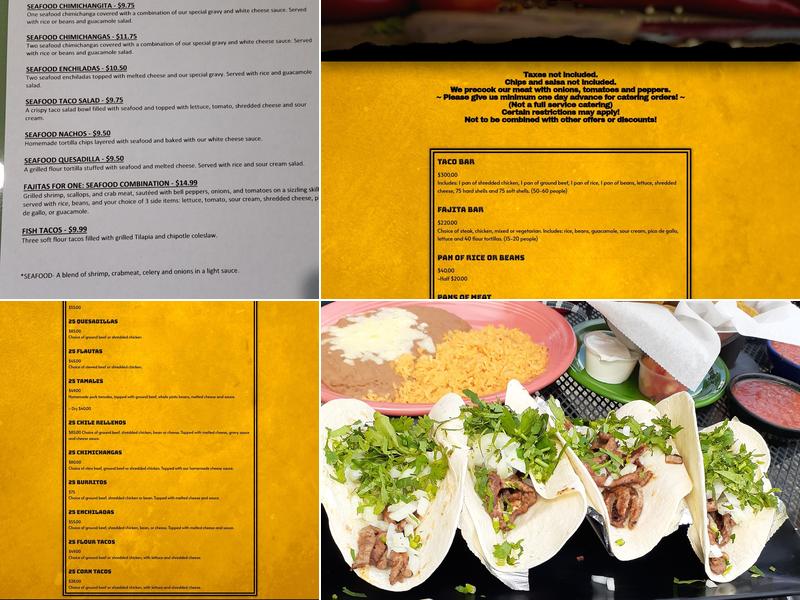 El Potrero Menu