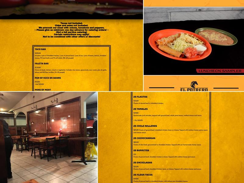 El Potrero Menu