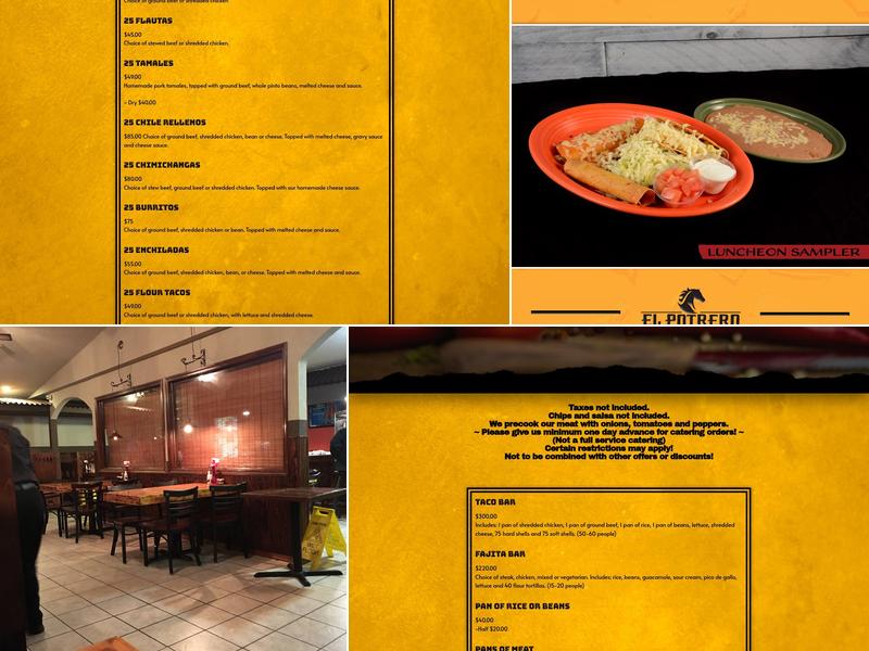 El Potrero Menu