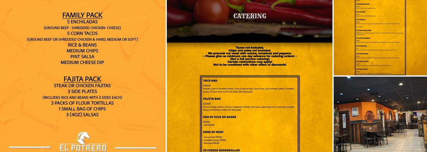 El Potrero Mexican Restaurant Menu