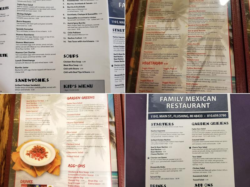 Puerto Vallarta Menu
