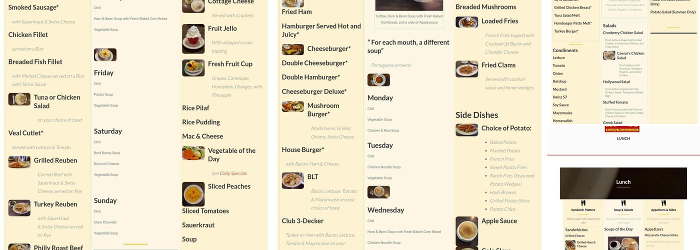 Mansfield Family Restaurant- Southside Menu