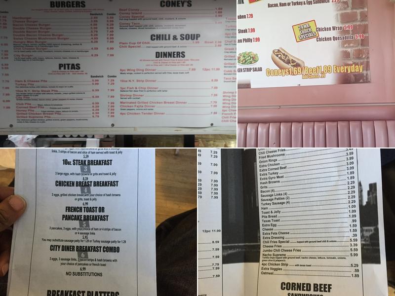 City Diner Menu