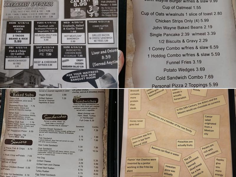Bray Road Diner Menu