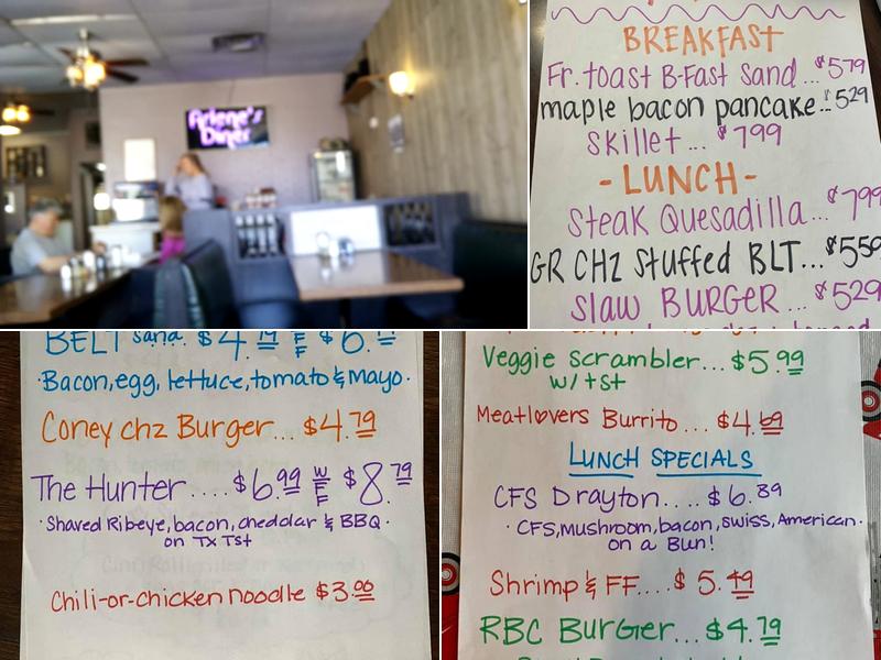Arlene's Diner Menu