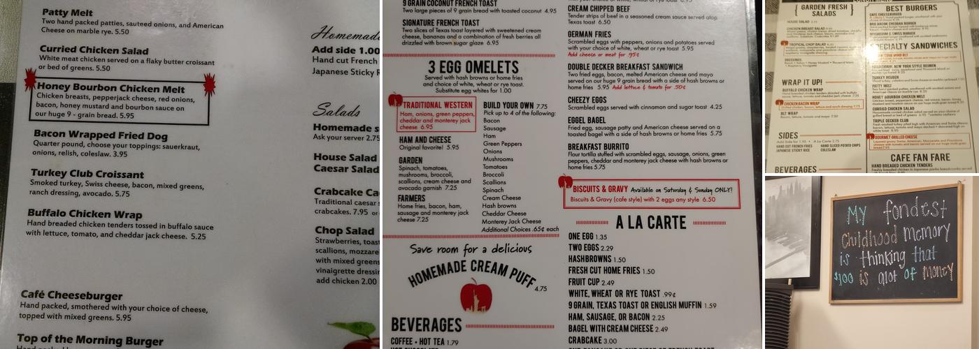 Big Apple Cafe Menu