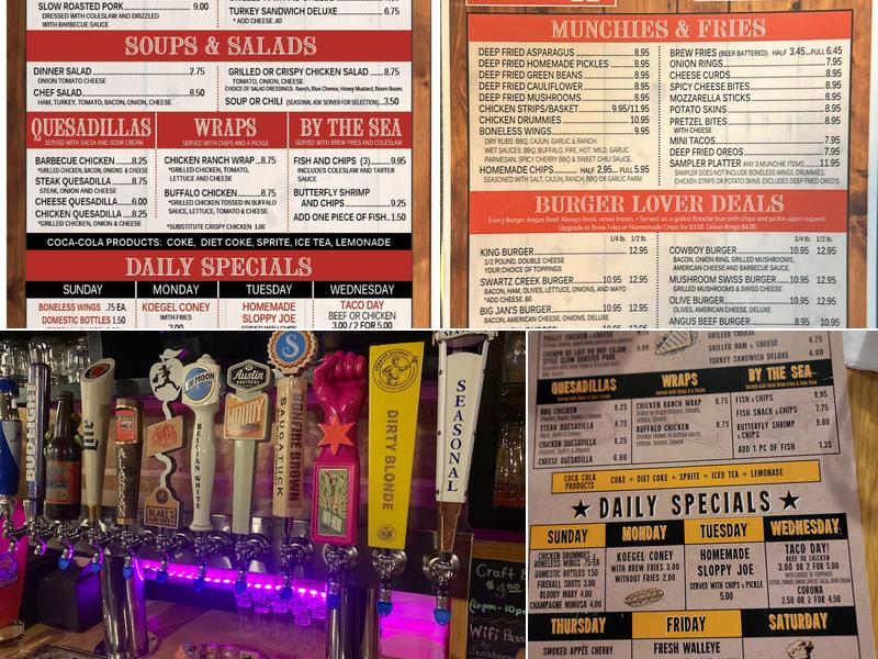 Jan's Bar & Grill Menu