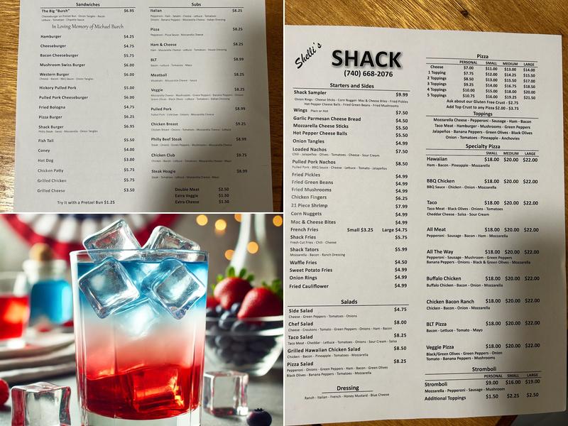 Shelli's Shack Menu