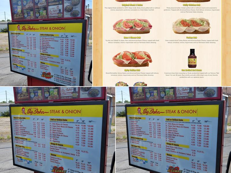 Big John Steak & Onion Menu