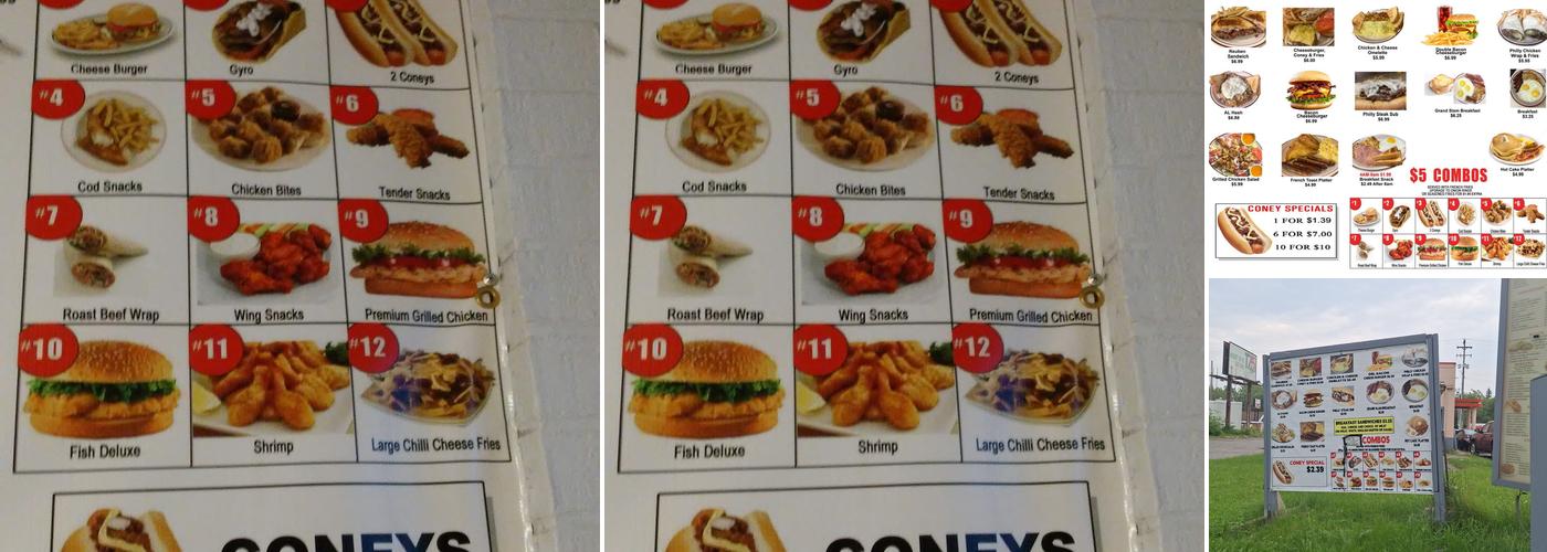 Al's Coney Island restaurant Menu