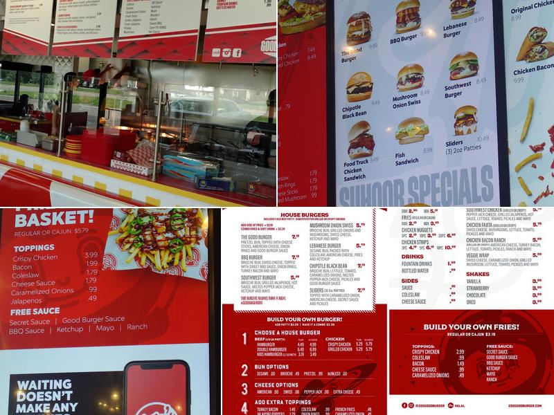 Zo's Good Burger - Garden City Menu