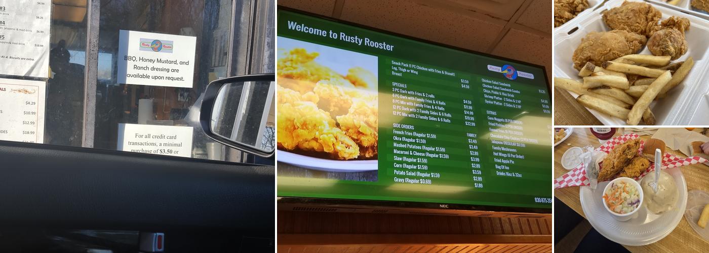 Rusty Rooster Menu