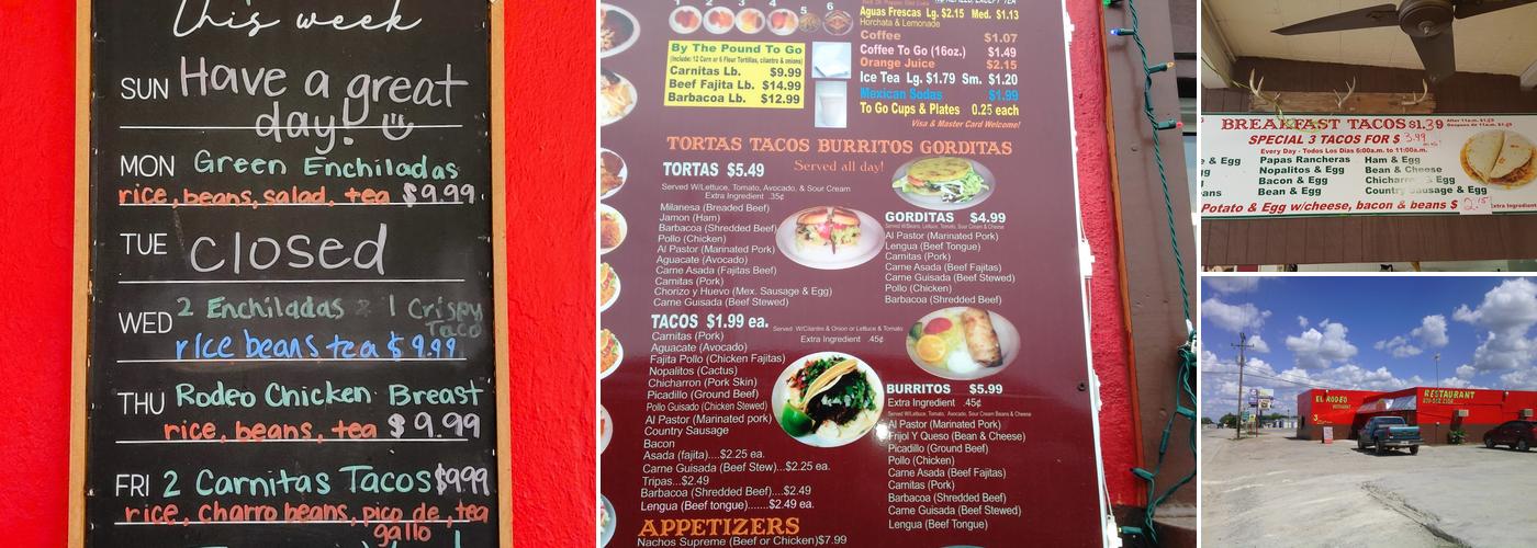 El Rodeo Menu