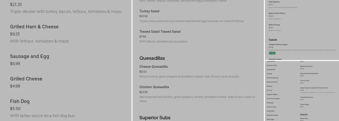 Superior Coney Island Menu