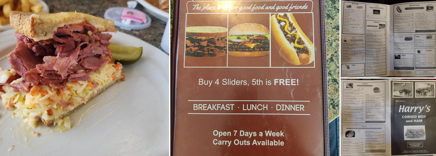Harry's Corned Beef & Ham Menu