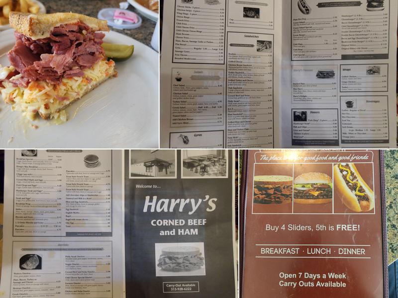 Harry's Corned Beef & Ham Menu