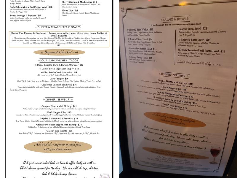 Wild Olives Market and Cafe Menu