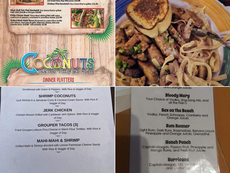 Coconuts Restaurant Menu