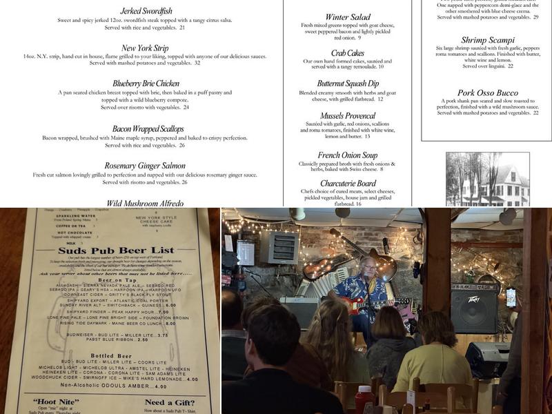 Sud's Pub Menu