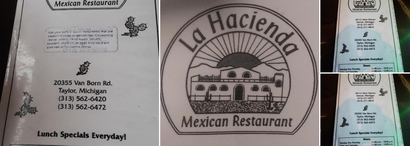 La Hacienda Menu