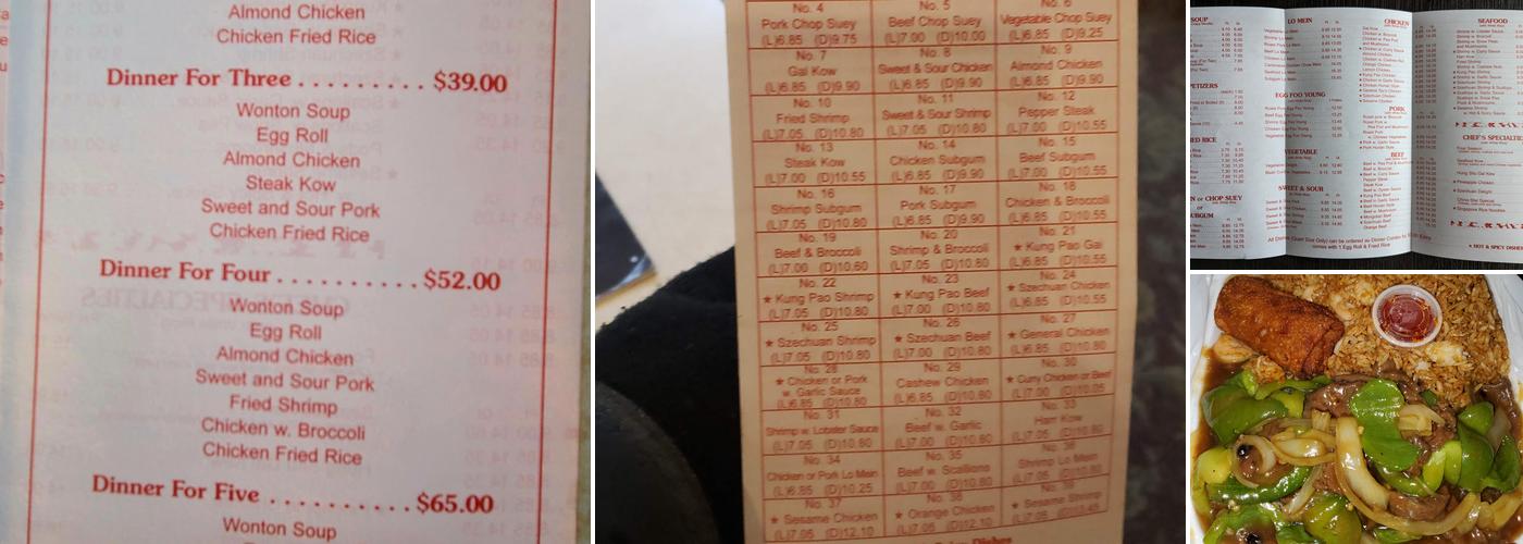 China Star Menu