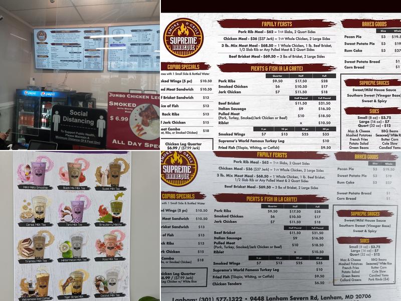 Supreme Barbeque | aunteaboba Menu