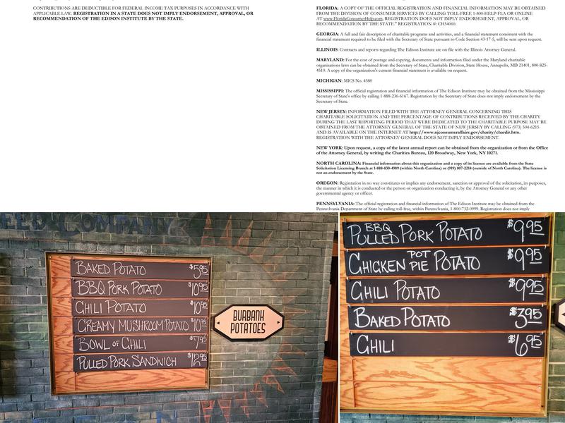 A Taste of History Menu