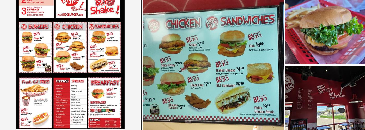 Bigg Burger Menu