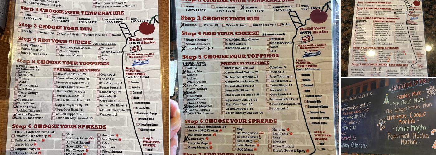 Basement Burger Bar Canton Menu