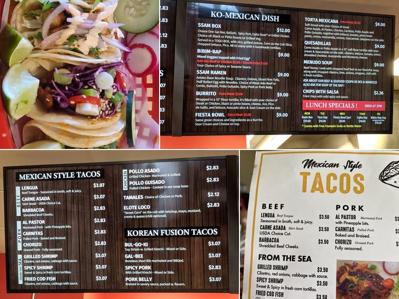 Taco Ssam - Bailey's Crossroads (FALLS CHURCH) Menu