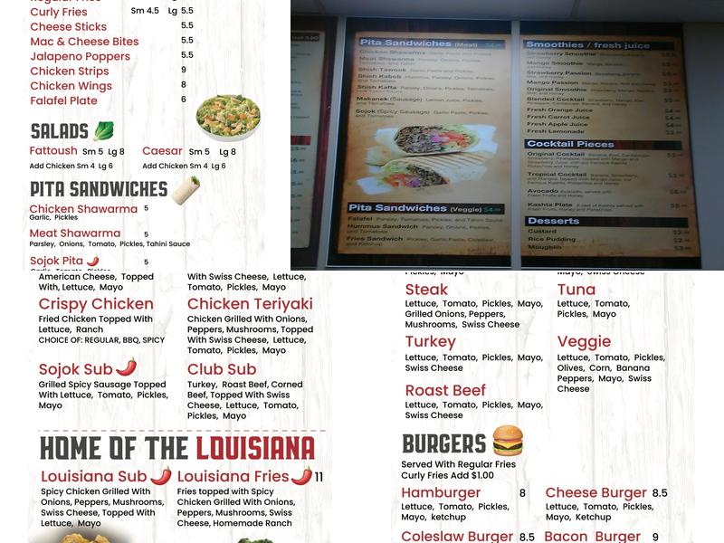 Original Subs Menu