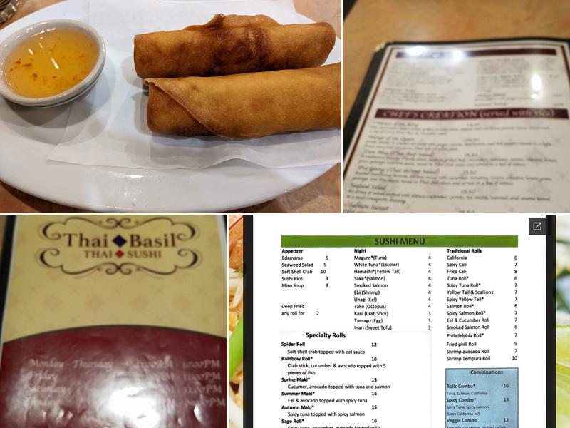 Thai Basil Restaurant Menu