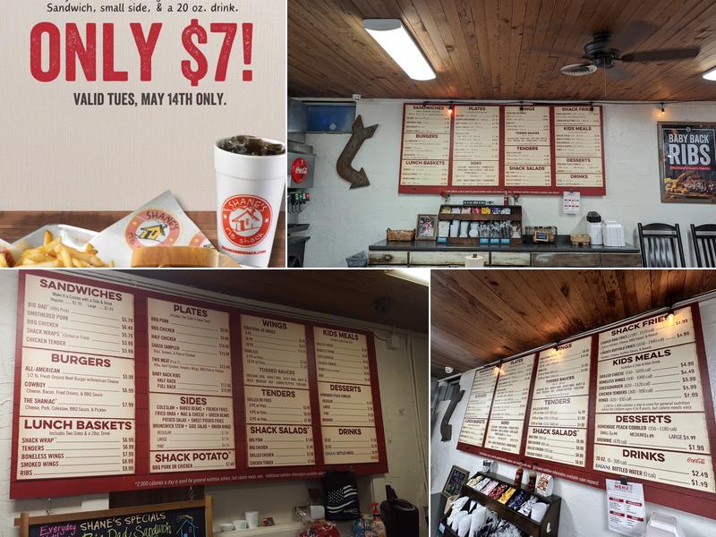 Shane's Rib Shack Menu