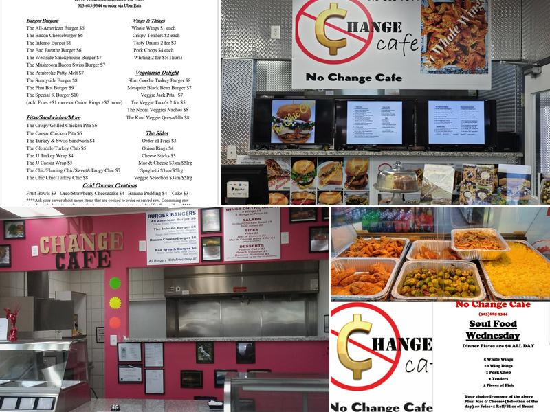 No Change Cafe Menu