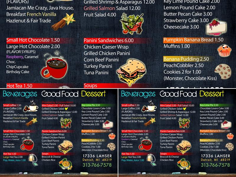 Motor City Java House Menu